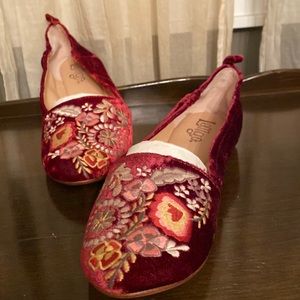 COPY - Latigo Embroidered Ruby Red Shoes
